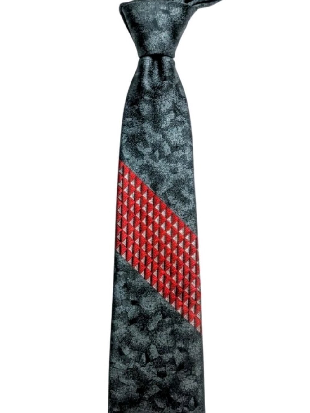 BARCCELI Canada Vtg 1970s Space Age Brutalist MCM Textured Poly Collector's Tie